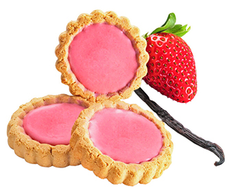 Tartaleta de vainilla con fresa