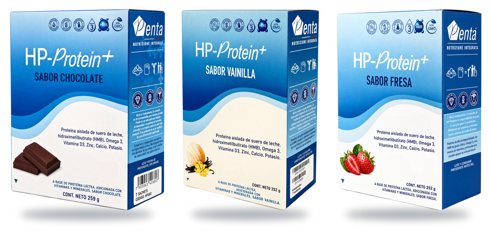HP-Protein+ chocolate, vainilla y fresa