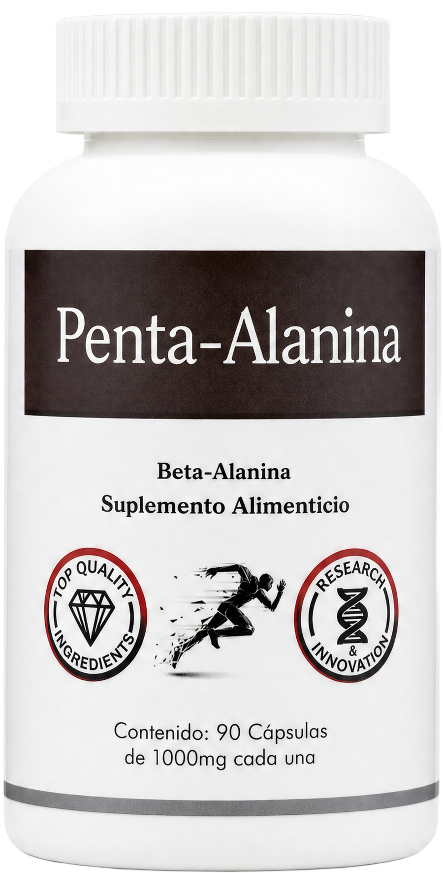 Penta Alanina, frasco de cápsulas