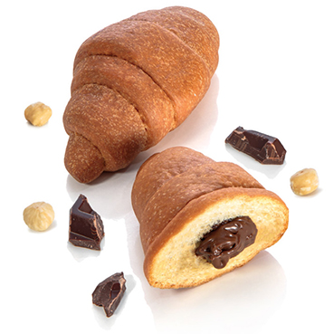 Croissant relleno de avellana