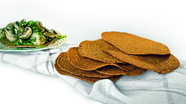 Tostada horneada con linaza
