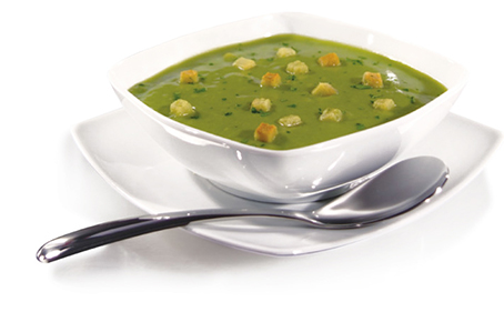Sopa de verduras con crutones